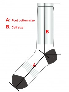 גודל מדידת גרביים
