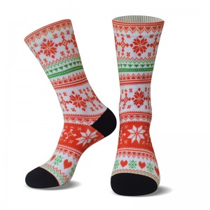 360 чорапи за печатење Дизајнирана колекција-Божиќна серија