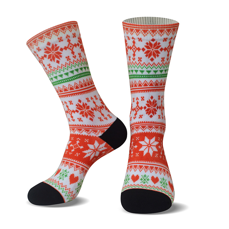 Calcetines de impresión 360 ​​Colección diseñada-Serie de Navidad