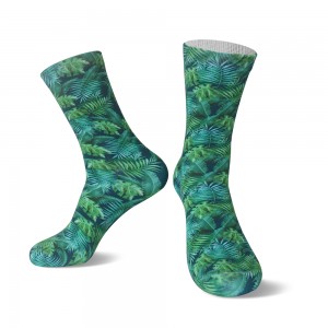 360 Printing Socks Designed kolleksje-Bloem rige
