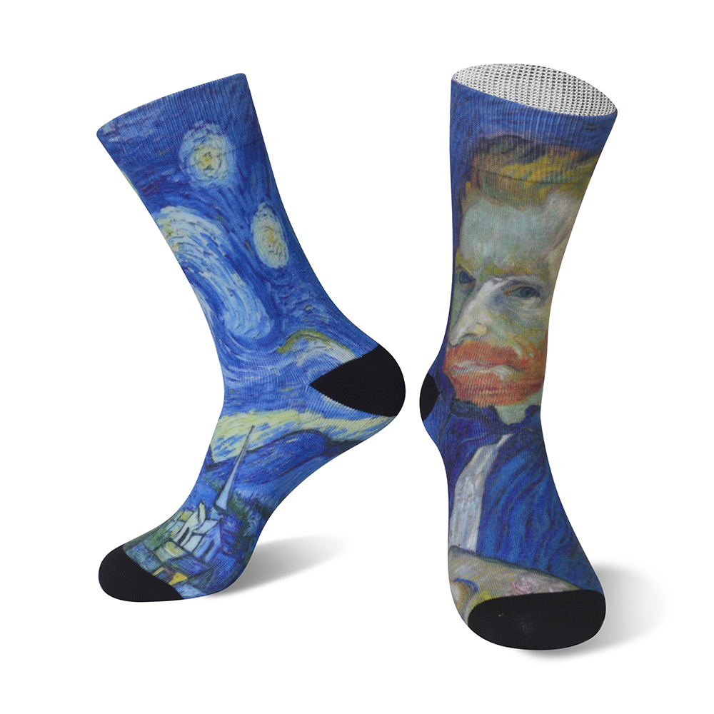 360 Printing Socks Colección deseñada-Serie de pintura ao óleo